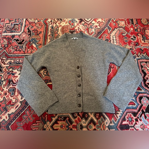 Reformation Gray Button-Front V-Neck Cardigan - Picture 9 of 9